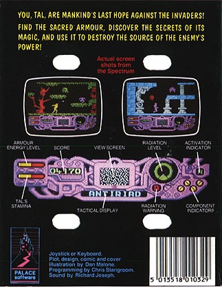 The Sacred Armour of Antiriad — Box back