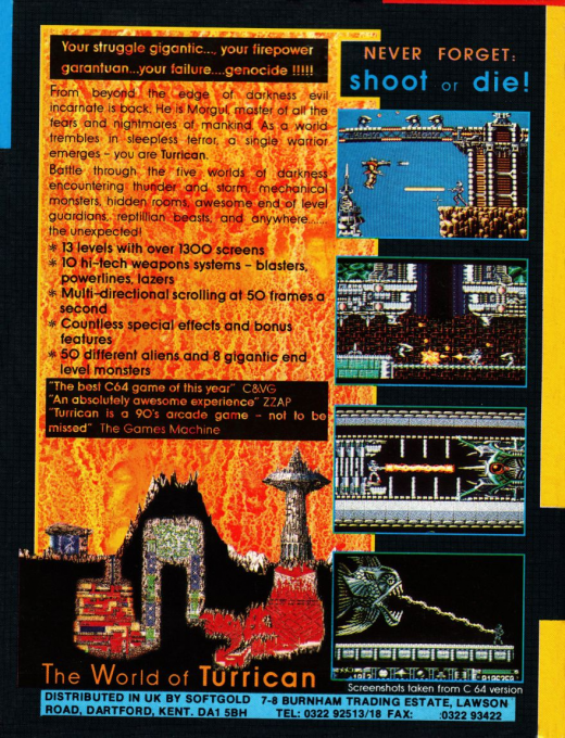 Turrican — Box back
