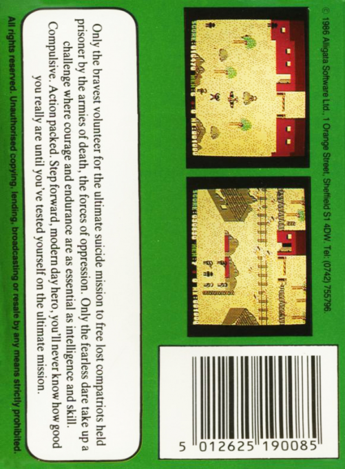 Who Dares Wins II — Box back