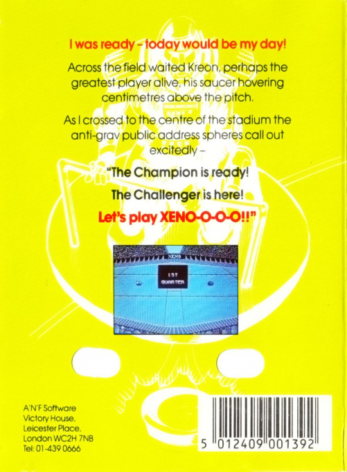 Xeno — Box back