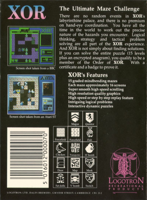 Xor — Box back