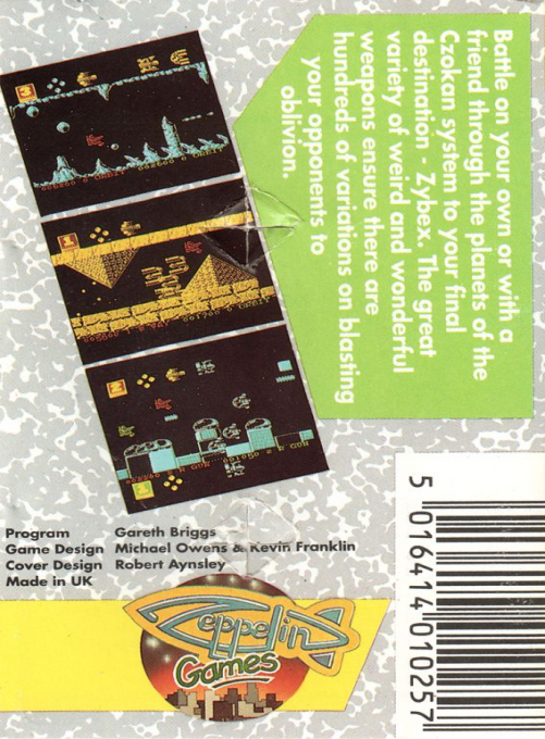 Zybex — Box back