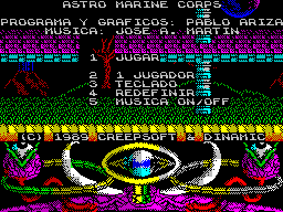 A.M.C. : Astro Marine Corps — Title screen