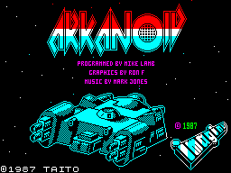 Arkanoid — Title screen