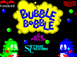Bubble Bobble — Title screen