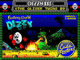 Dizzy III : Fantasy World Dizzy — Title screen