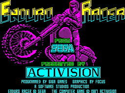 Enduro Racer — Title screen