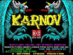 Karnov — Title screen