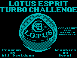 Lotus Esprit Turbo Challenge — Title screen