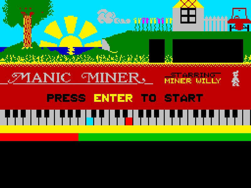 Manic Miner — Title screen