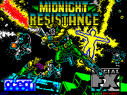 Midnight Resistance — Title screen