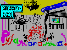 Pyjamarama — Title screen