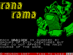 Rana Rama — Title screen