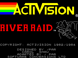 River Raid — Title screen