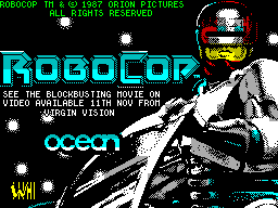 RoboCop — Title screen