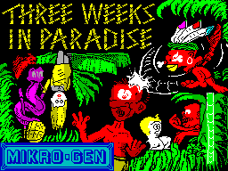 Three Weeks in Paradise — Title screen