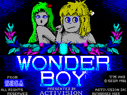 Wonder Boy — Title screen