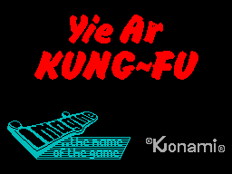Yie Ar Kung-Fu — Title screen