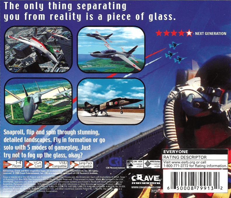 AeroWings — Box back