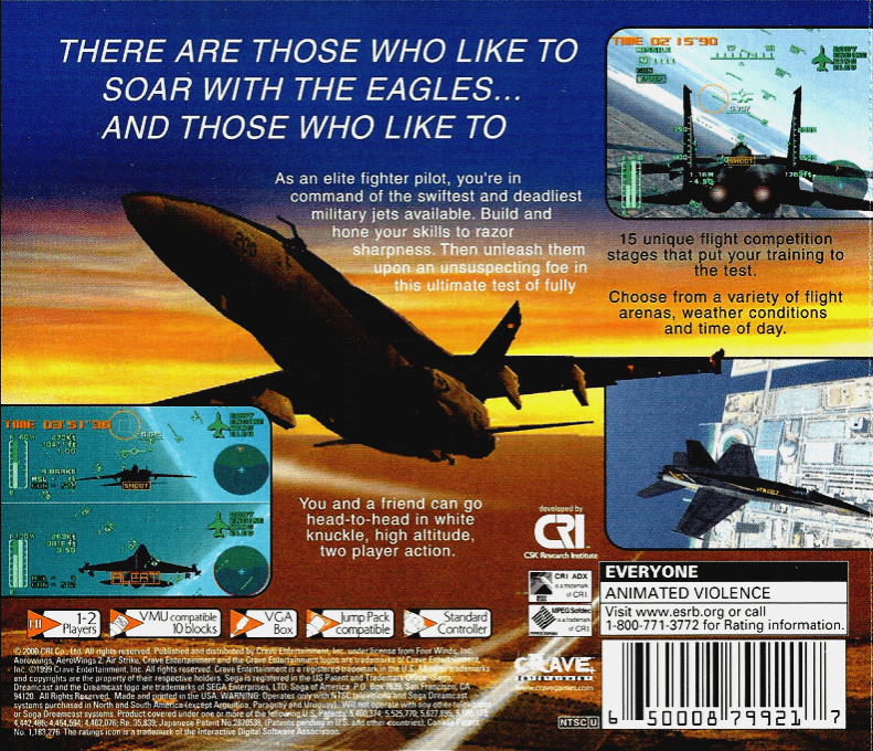 AeroWings 2 : Airstrike — Box back