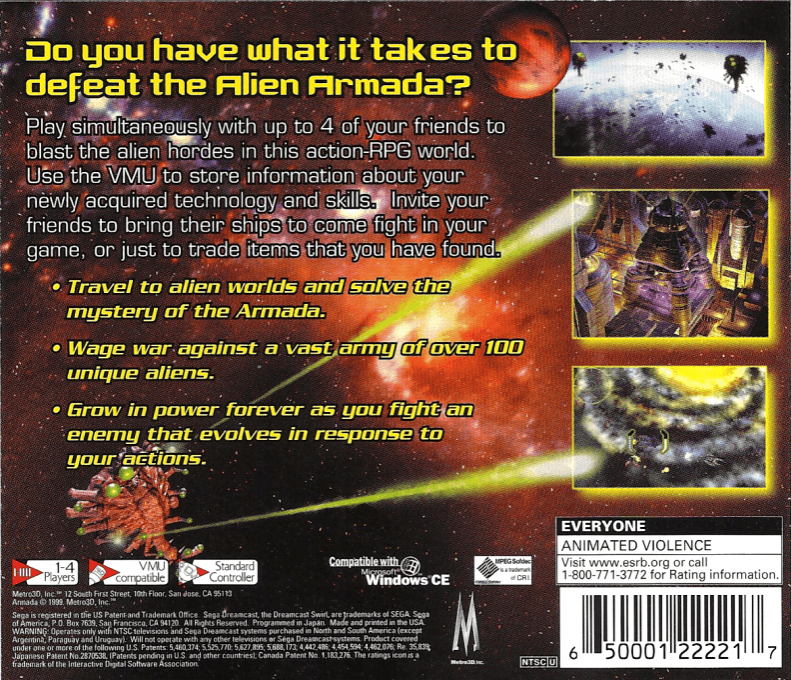 Armada — Box back