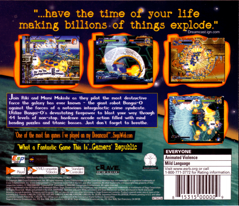 Bangai-O — Box back