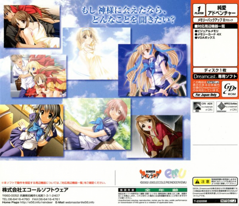 Blue-Sky-Blue : Sora o Mau Tsubasa — Box back