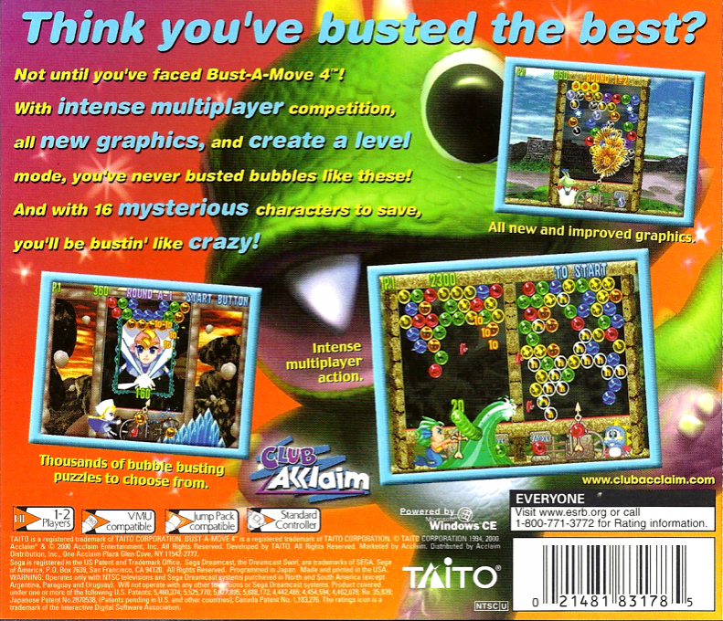 Bust-A-Move 4 — Box back