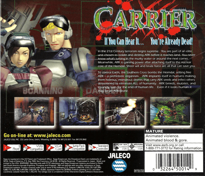 Carrier — Box back