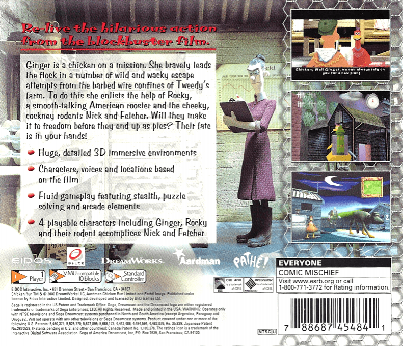 Chicken Run — Box back
