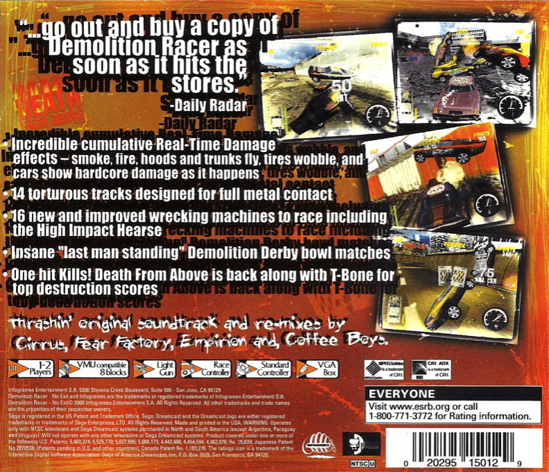 Demolition Racer : No Exit — Box back