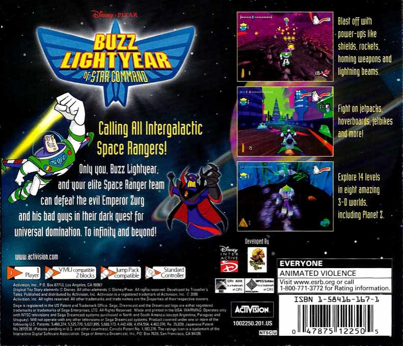 Disney-Pixar Buzz Lightyear of Star Command — Box back