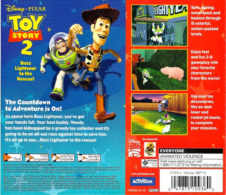 Disney-Pixar Toy Story 2 : Buzz Lightyear to the Rescue! — Box back
