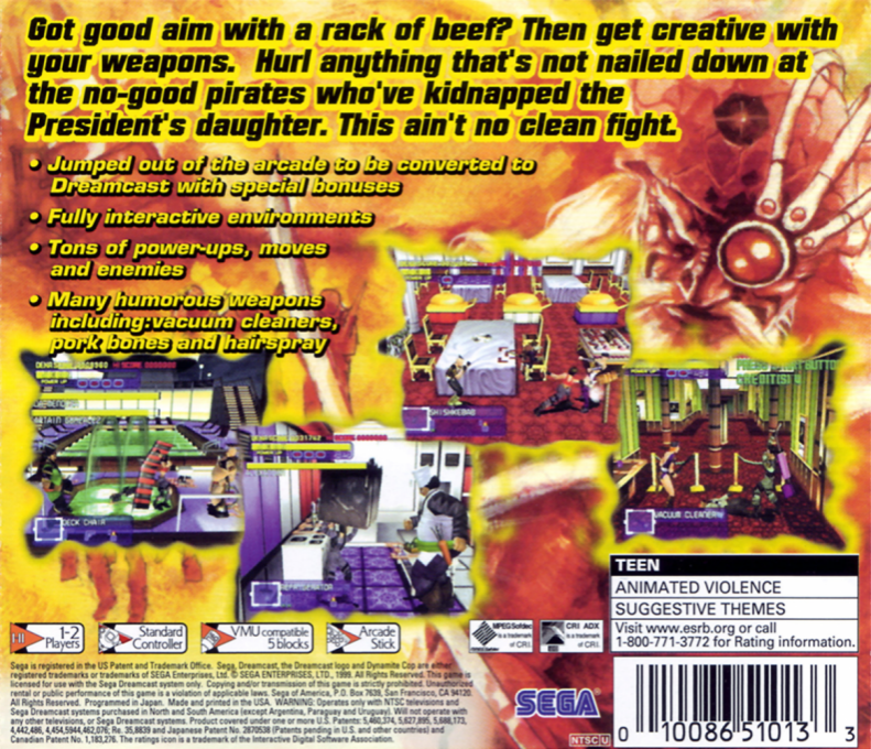 Dynamite Cop — Box back