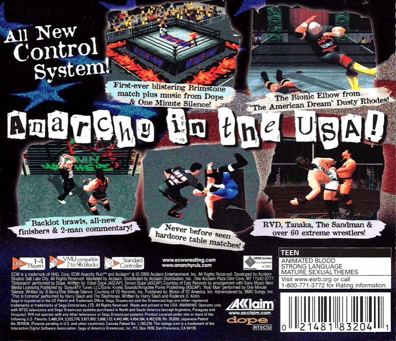 ECW Anarchy Rulz — Box back