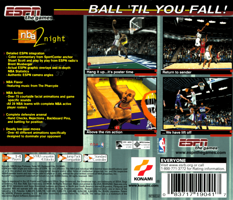 ESPN NBA 2Night — Box back