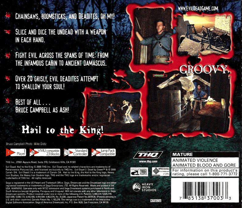 Evil Dead : Hail to the King — Box back