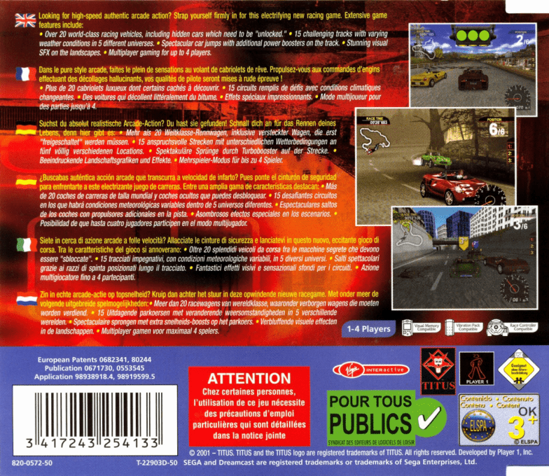 Exhibition of Speed — Box back