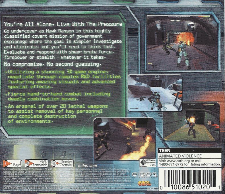 Fighting Force 2 — Box back