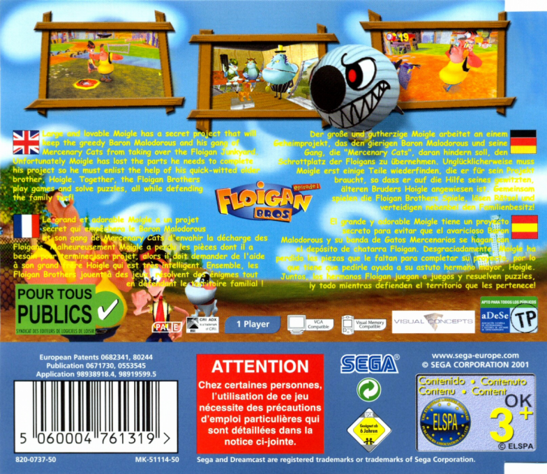 Floigan Bros. : Episode 1 — Box back