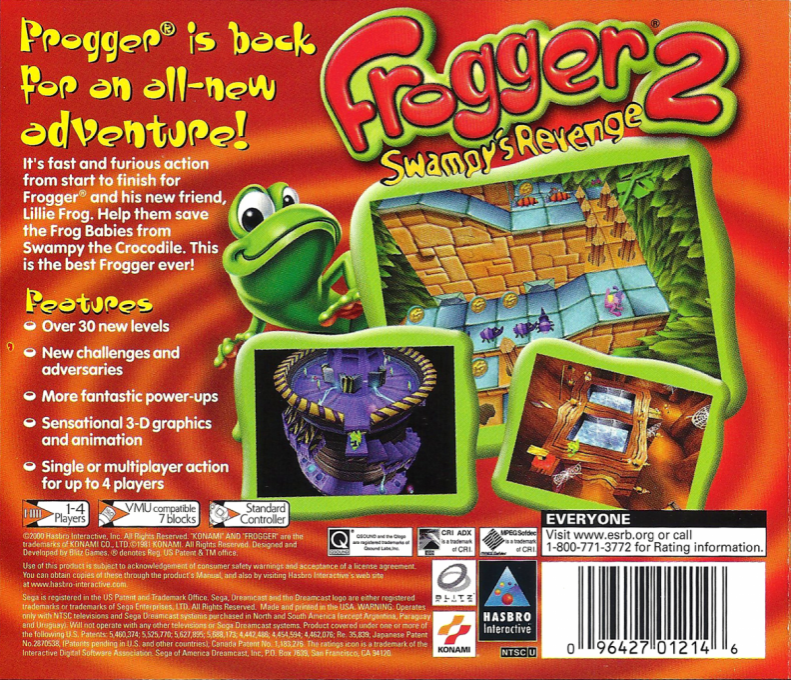 Frogger 2 : Swampy's Revenge — Box back