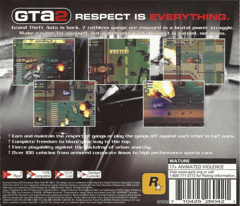 Grand Theft Auto 2 — Box back