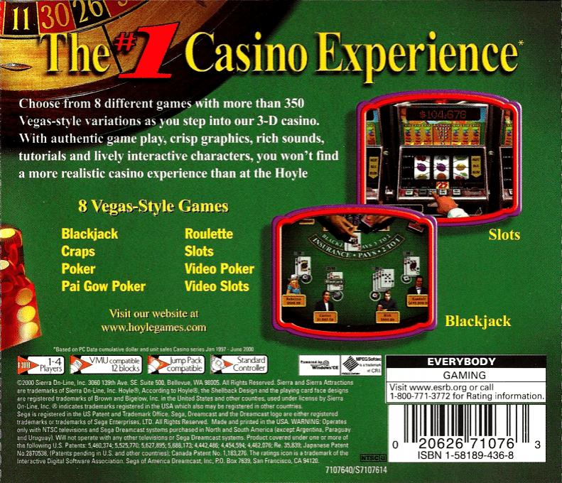 Hoyle Casino — Box back