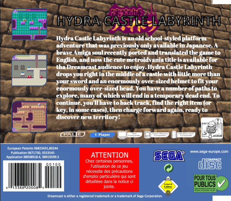Hydra Castle Labyrinth — Box back