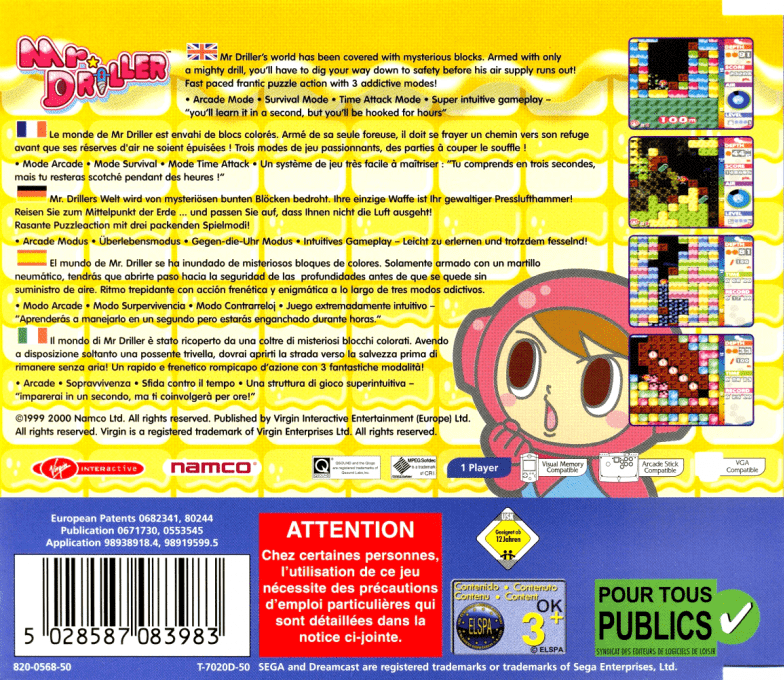 Mr. Driller — Box back