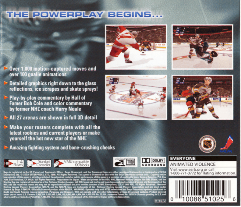 NHL 2K — Box back
