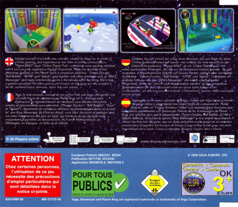 Planet Ring — Box back