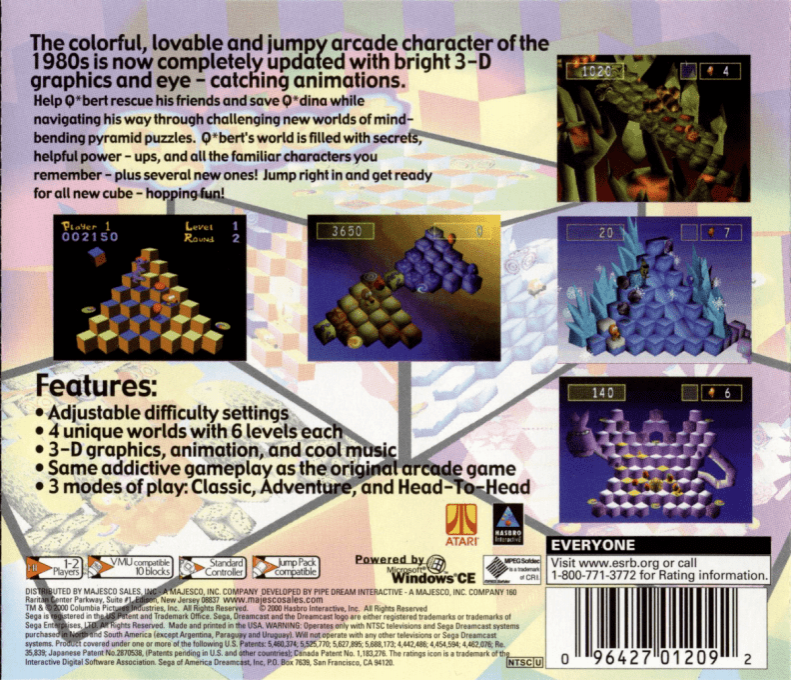 Q*bert — Box back
