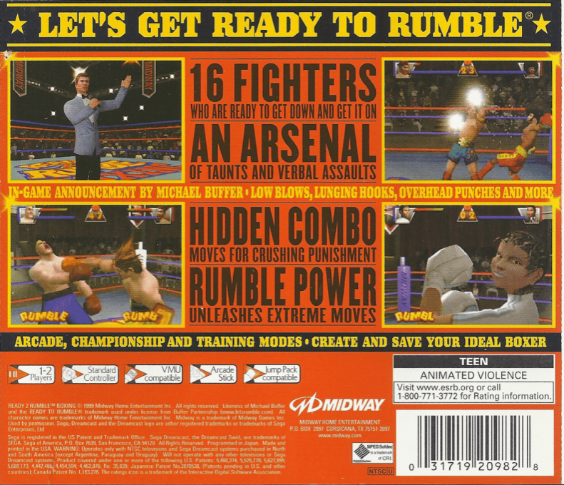 Ready 2 Rumble Boxing — Box back