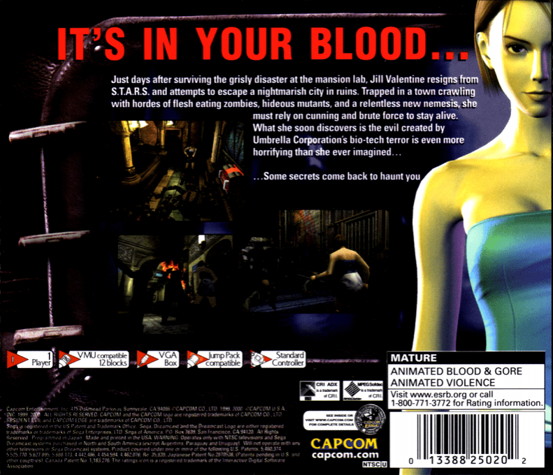 Resident Evil 3 : Nemesis (Trans.) — Box back